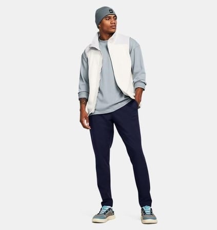 Under Armour Under Armour Erkek Logolu Beli Lastikli Yüksek Bel Slim Fit Siyah1 Eşofman Altı 1352028-410