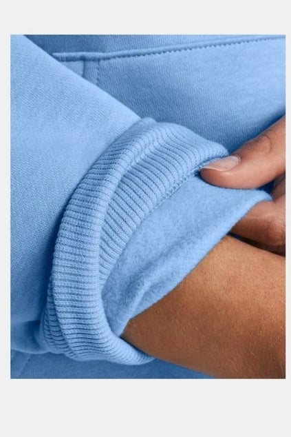 Under Armour Under Armour Kadın Kapüşonlu Yaka Büyük Logo Baskılı Mavi Sweatshirt 1379501-465