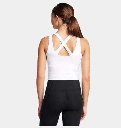 Under Armour Under Armour Kadın Kolsuz Slim Fit Düz Model Crop Beyaz Atlet 1388648-100