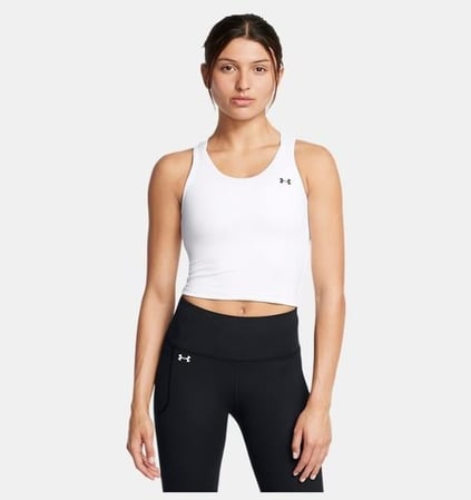 Under Armour Under Armour Kadın Kolsuz Slim Fit Düz Model Crop Beyaz Atlet 1388648-100