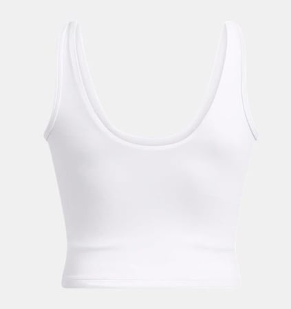 Under Armour Under Armour Kadın Kolsuz Slim Fit Düz Model Crop Beyaz Atlet 1388648-100