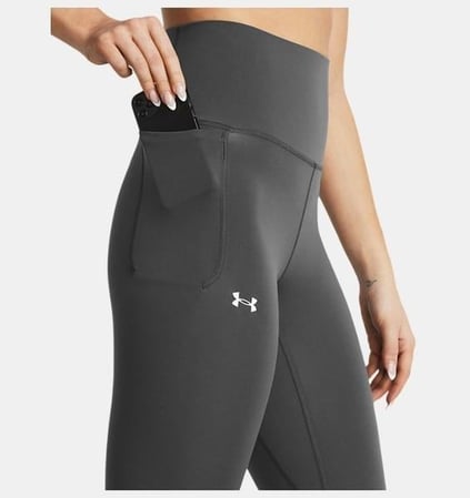 Under Armour Under Armour Kadın Marka Logolu Esnek Terletmez Antrasit Tayt 1382533-025