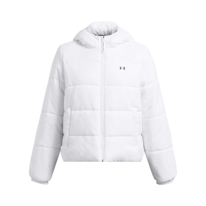 Under Armour Under Armour Kadın Regular Fit Marka Logolu Kapüşonlu Uzun Kollu Beyaz Ceket 1389183-100
