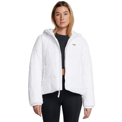 Under Armour Under Armour Kadın Regular Fit Marka Logolu Kapüşonlu Uzun Kollu Beyaz Ceket 1389183-100