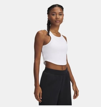 Under Armour Under Armour Kadın Yuvarlak Yaka Kolsuz Nefes Alabilen Pamuklu Kumaş Beyaz Atlet 1389798-100