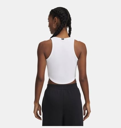 Under Armour Under Armour Kadın Yuvarlak Yaka Kolsuz Nefes Alabilen Pamuklu Kumaş Beyaz Atlet 1389798-100
