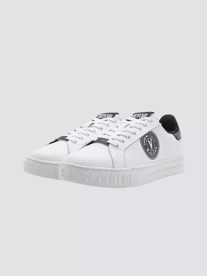 Versace Versace Erkek Kalın Rahat Taban Bağcıklı Deri Beyaz Ayakkabı 78YA3SK1ZPB01-003