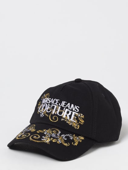 Versace Versace Erkek Pamuklu Ayarlanabilir Büyük Versace Yazılı Siyah Şapka 78YAZK17ZG367-899