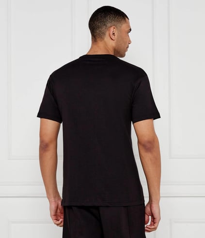 Versace Versace Erkek Regular Fit Logo Baskılı Kısa Kollu Siyah-Altın T-Shirt 78GAHT01CJ00T-G89