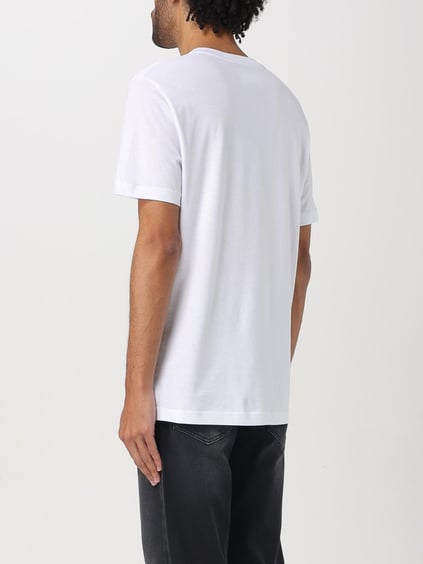 Versace Versace Erkek Regular Fit Yuvarlak Yaka Baskı Detaylı Kısa Kollu Beyaz-Altın T-Shirt 78GAHT05CJ00T-G03