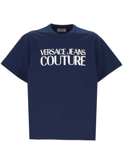 Versace Versace Erkek Regular Fit Yuvarlak Yaka Kısa Kollu Lacivert T-Shirt 78GAHE05CJ00E-283