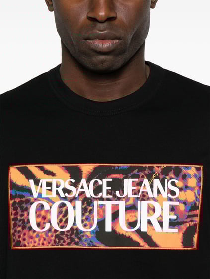 Versace Versace Erkek Yuvarlak Yaka Kısa Kollu Pamuklu Siyah T-Shirt 78GAHE04CJ00E-899
