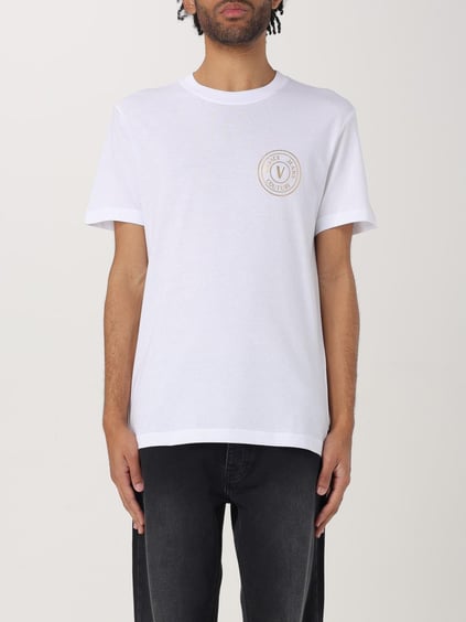 Versace Versace Kadın Küçük Logo Detaylı Bisiklet Yaka Kısa Kollu Beyaz T-Shirt 78GAHT00CJ00T-G03