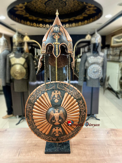 Fetih Sureli Selçuklu Miğfer Kalkan Seti
