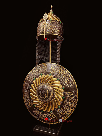 Ottoman Shahada Helmet and Shield Set