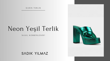 neon yeşil terlik