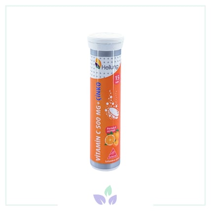 Apexis Heilung Vitamin C 500 mg + Çinko 15 Efervesan Tablet