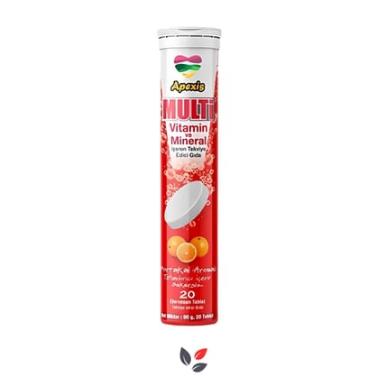 Apexis Multivitamin ve Mineral 20 Efervesan Tablet