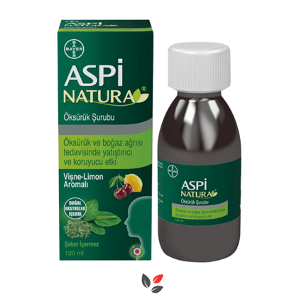 Aspi Natura Öksürük Şurubu 120 ml (Vişne-Limon)