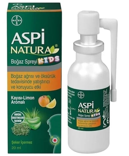ASPINATURA KIDS BOGAZ SPREYI 20 ML -  KAYISI   LIMON