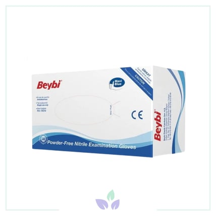 Beybi Nitril Pudrasız Mavi Eldiven Large 100 Adet