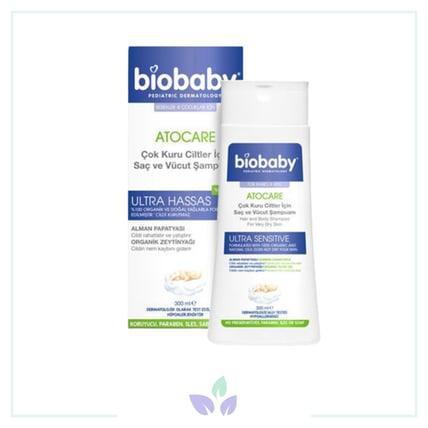 Biobaby Kuru ve Çok Kuru Ciltler İçin Saç ve Vücut Şampuanı 300 ml