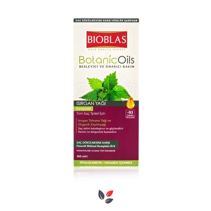 Bioblas Botanic Oils Isırgan Yağlı 360 ml Saç Dökülmesine Karşı Şampuan