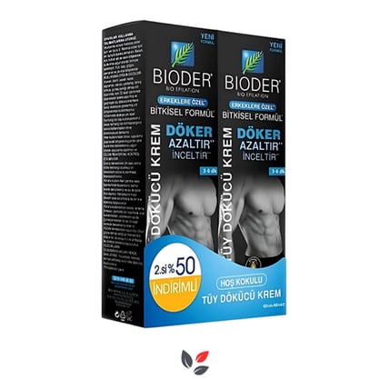 Bioder Erkeklere Özel Tüy Dökücü Krem 100 ml 2'li