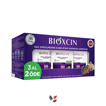 Bioxcin Siyah Sarımsaklı Saç Dökülmesine Karşı Sülfatsız Şampuan 3x300 ml