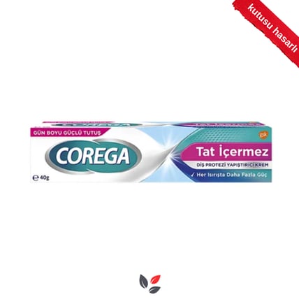 Corega Diş Protezi Yapıştırıcı Krem Tat İçermez 40gr - KUTUSU HASARLI