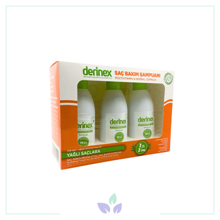 Derinex Saç Bakım Şampuanı Yağlı Saçlar 250 ml 3 Al 2 Öde