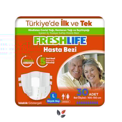 Freshlife Hasta Bezi Belbantlı Large 30'lu