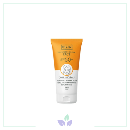 INCIA Yüz İçin %100 Doğal Güneş Kremi 50 SPF 50 ml