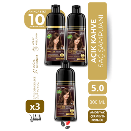 Jaja 5.0 Açık Kahve Şampuan 300 ml - 3 Adet