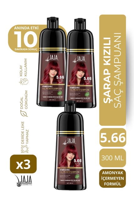 Jaja 5.66 Şarap Kızılı Şampuan 300 ml - 3 Adet