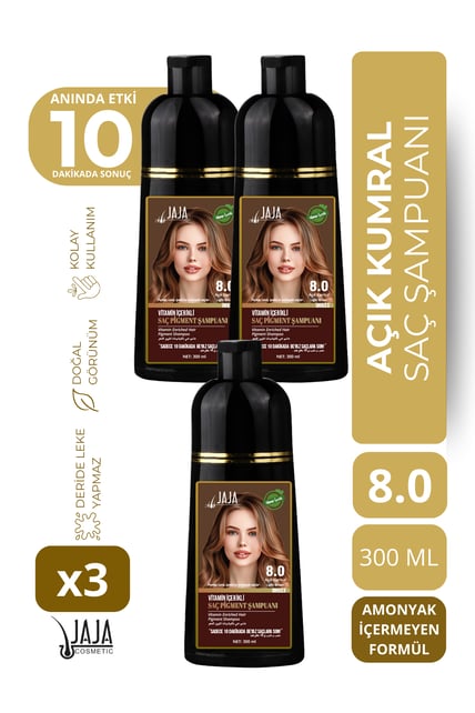 Jaja 8.0 Açık Kumral Şampuan 300 ml - 3 Adet