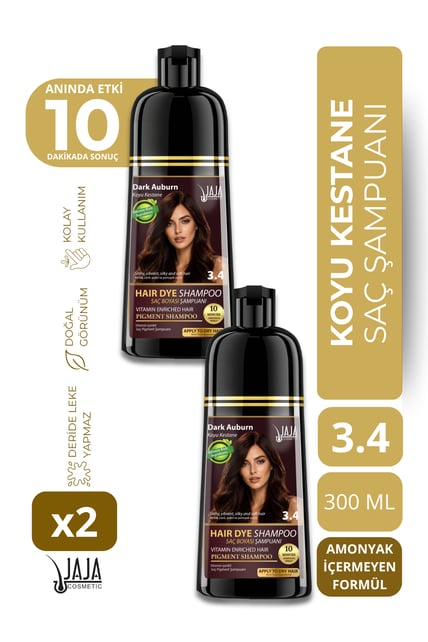 Jaja Şampuan 300 ml- 3.4 Koyu Kestane - 2 Adet