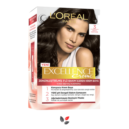 Loreal Excellence Creme 3 Koyu Kestane Saç Boyası