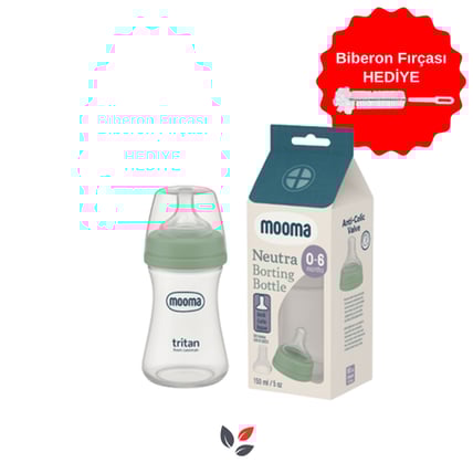 Mooma Neutra Antikolik Tritan Biberon 150 ml 0-6 Ay (Çağla Yeşili / Green )