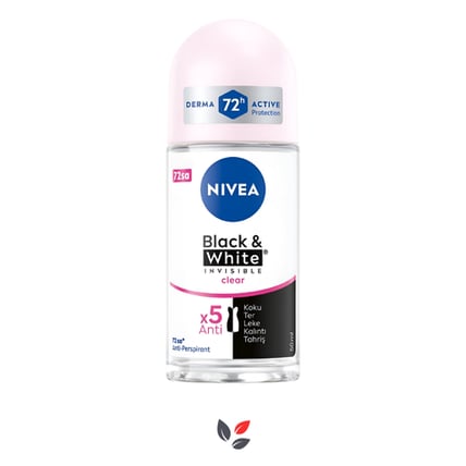 Nivea Black & White Invisible Clear Kadın Roll-On 50 ml