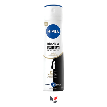 Nivea Kadın Sprey Deodorant Black & White Invisible İpeksi Pürüzsüzlük 150 ml