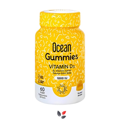Ocean Gummies D3 1000IU 60 Çiğneme Tableti
