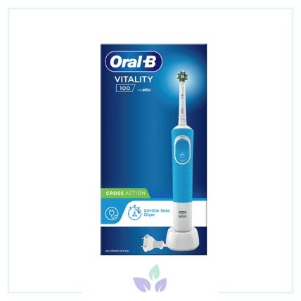Oral-B D100 Vitality Cross Action Şarjlı Diş Fırçası - Mavi