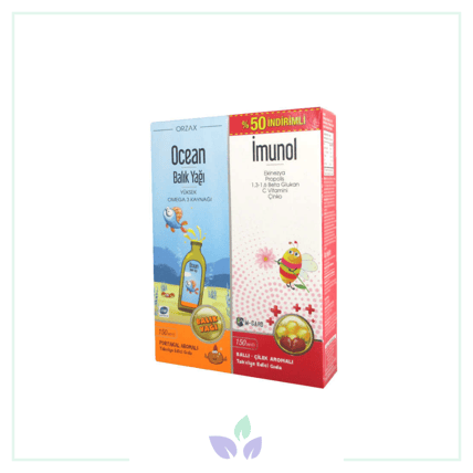 Orzax Ocean Balık Yağı+ Orzax Ocean Imunol Takviye Edici Gıda 150 ml İndirimli