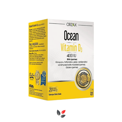 Orzax Ocean Vitamin D3 400 IU Sprey 20 ml