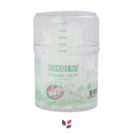 Pakdent Kürdanlı Diş İpi Silindir Kutu 50li