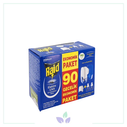 Raid Sinek Kovucu Elektro Likit Cihaz ve 2 Yedek şişe - 60 Gece