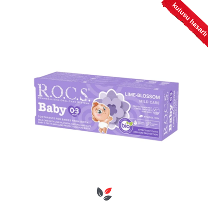 Rocs Baby Ihlamur Özlü Yutulabilir Diş Macunu 0-3 Yaş 35 ml - KUTUSU HASARLI