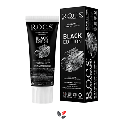 Rocs Black Edition Kömür Özlü Beyazlatıcı Diş Macunu 60ml