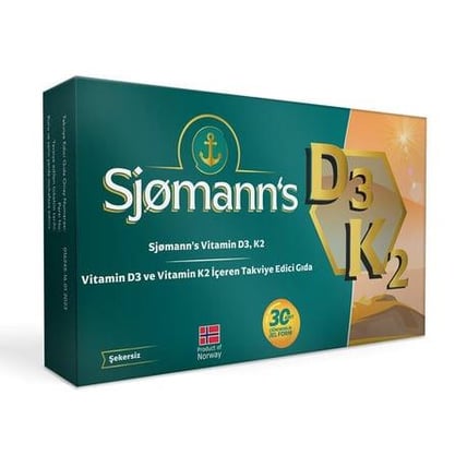 Sjomann's D3K2 30 Çiğneme Tableti
